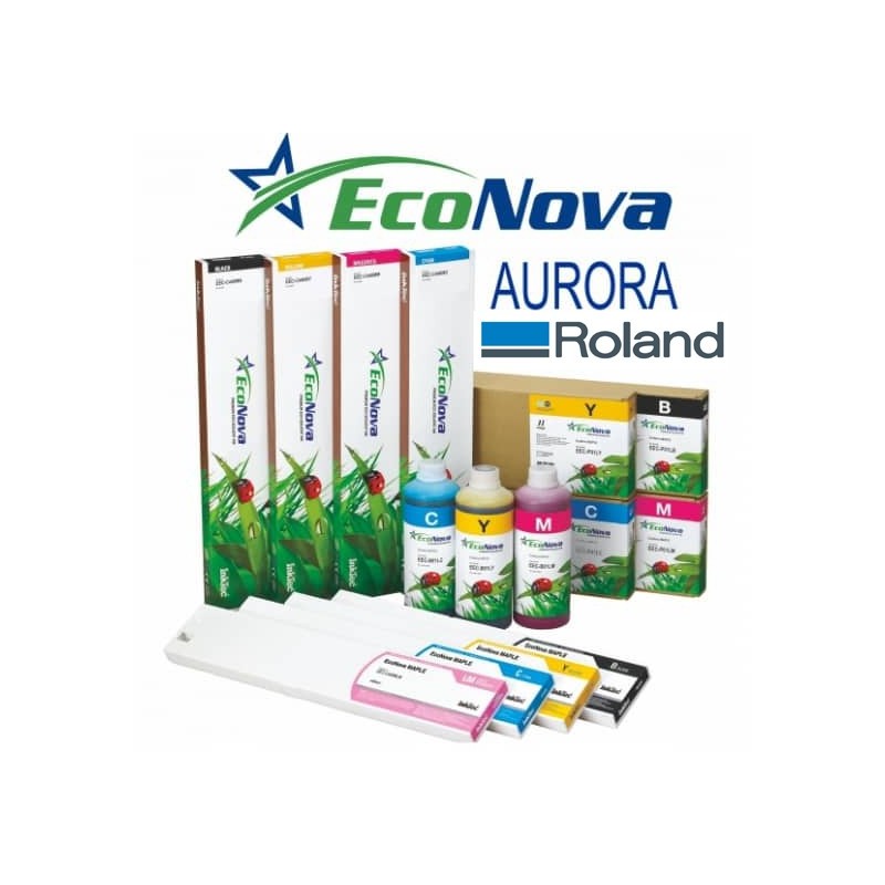 EED Cartucho de tinta eco-solvente EcoNova AURORA para plótters Roland (DX7) EcoSolMax3, 440ml