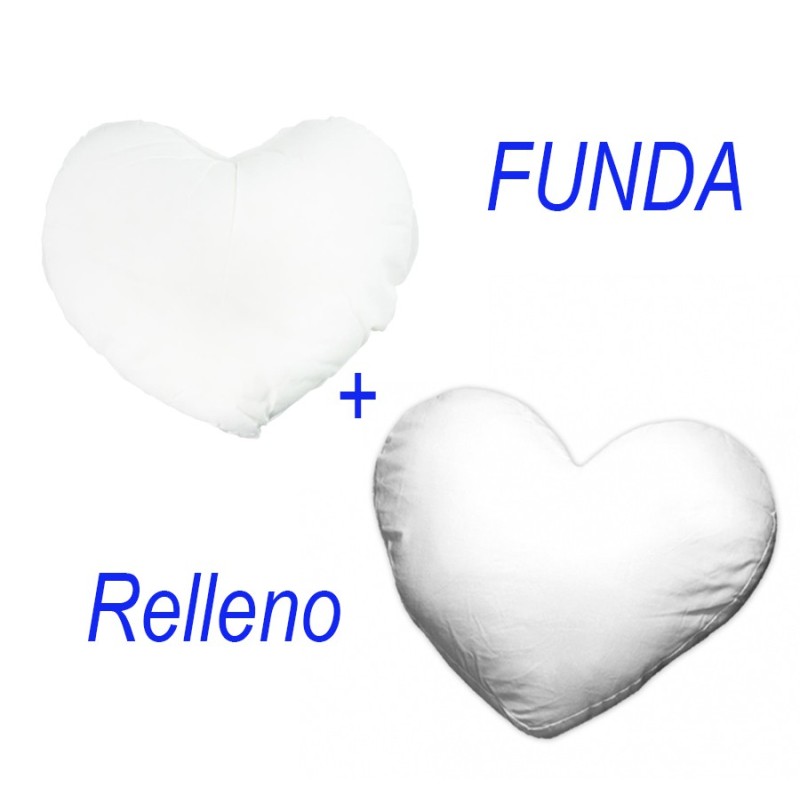 Funda + Relleno cojín sublimación forma de corazón