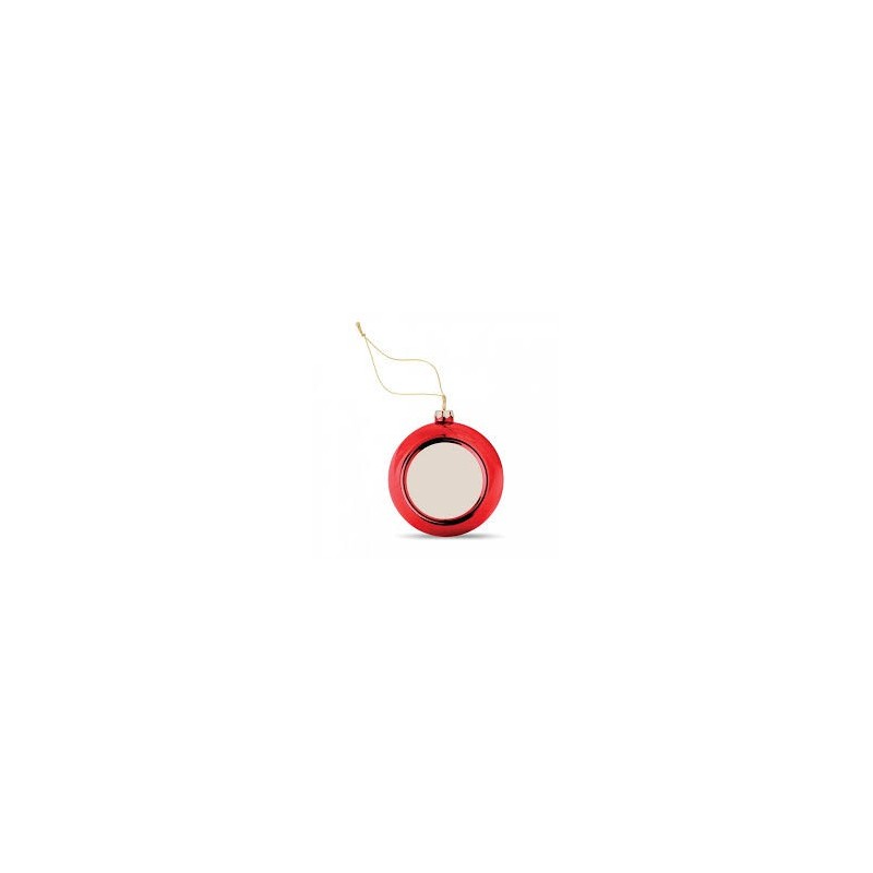 Bola de navidad para sublimación, color rojo. 6 cm