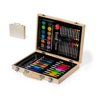 Maletín de pinturas de madera