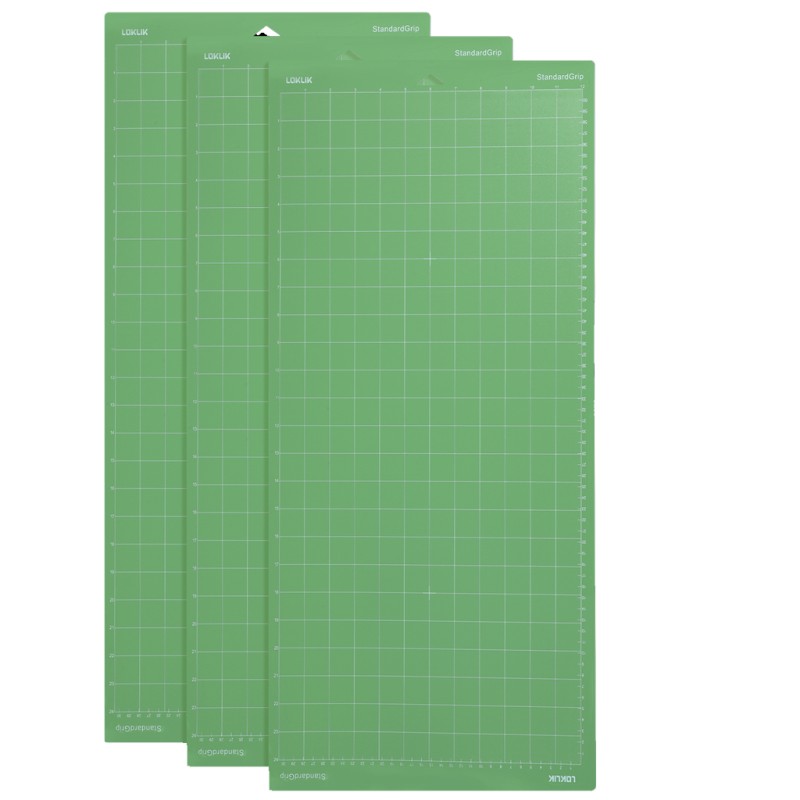 LOKLiK Alfombrilla de corte Pack de 3 - Verde Agarre estándar 30,5 x 61 cm