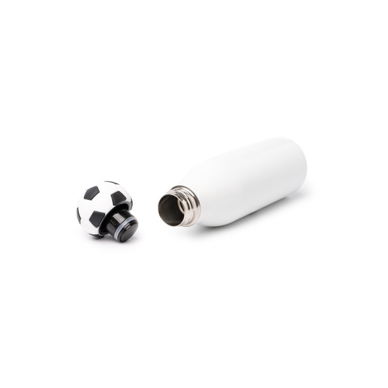 Botella térmica de acero con tapón de balón de futbol