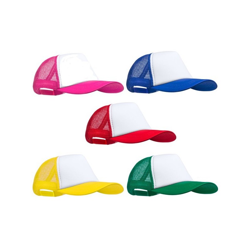 Gorras sublimables de rejilla, en seis colores.